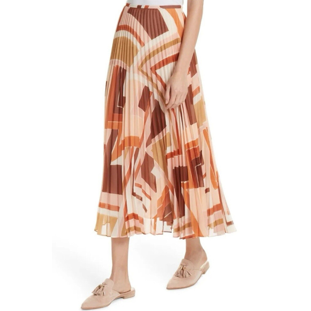 Lafayette‎ 148 New York Jahira Pleated Midi Skirt Size 12 $798